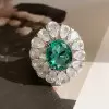 5ct Halo Oval Cut Green Blue Paraiba Cocktail Ring