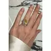 8ctw White and Yellow Sapphire Bypass Two Stone Cocktail Ring