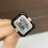 8ct Emerald Cut Aquamarine Gorgeous Art-deco Cocktail Ring