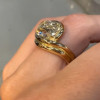 8ct Cushion-shaped Criss Cut White Sapphire Cocktail Ring