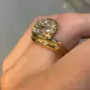 8ct Cushion-shaped Criss Cut White Sapphire Cocktail Ring