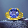 5.6ct Cushion Cut Tanzanite Blue Sapphire Cocktail Ring