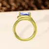 5.6ct Cushion Cut Tanzanite Blue Sapphire Cocktail Ring