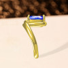 5.6ct Cushion Cut Tanzanite Blue Sapphire Cocktail Ring
