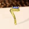 5.6ct Cushion Cut Tanzanite Blue Sapphire Cocktail Ring