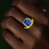 5.6ct Cushion Cut Tanzanite Blue Sapphire Cocktail Ring