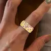 Flush Set Multicolor Sapphire Rainbow Starry Ring