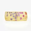 Flush Set Multicolor Sapphire Rainbow Starry Ring
