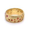 Flush Set Multicolor Sapphire Rainbow Starry Ring