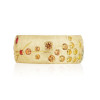 Flush Set Multicolor Sapphire Rainbow Starry Ring