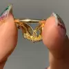 Vintage Sandblasted Love Hands Promise Ring