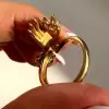 Marquise Cut Vintage Sandblasted Love Hand Promise Ring