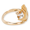 Marquise Cut Vintage Sandblasted Love Hand Promise Ring