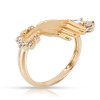 Marquise Cut Vintage Sandblasted Love Hand Promise Ring