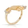 Marquise Cut Vintage Sandblasted Love Hand Promise Ring