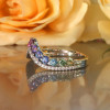3ctw Multicolor Sapphire Crown Rainbow Promise Ring