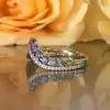 3ctw Multicolor Sapphire Crown Rainbow Promise Ring