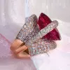 12ct Oval Cut Vivid Red Ruby Bold Cocktail Ring
