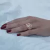 Round Cut Multicolor Sapphire Rainbow Cocktail Ring