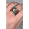 2ct Round Cut Rope Design Modern Cocktail Ring