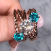 2ct Round Cut Rope Design Modern Cocktail Ring