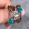 2ct Round Cut Rope Design Modern Cocktail Ring