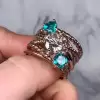 2ct Round Cut Rope Design Modern Cocktail Ring