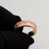 Nature-inspired Snow Cluster Sandblasted Wedding Band