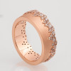 Nature-inspired Snow Cluster Sandblasted Wedding Band