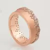 Nature-inspired Snow Cluster Sandblasted Wedding Band