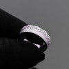 Nature-inspired Snow Cluster Sandblasted Wedding Band
