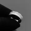 Nature-inspired Snow Cluster Sandblasted Wedding Band