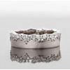 Nature-inspired Snow Cluster Sandblasted Wedding Band