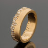Nature-inspired Snow Cluster Sandblasted Wedding Band