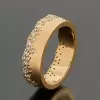 Nature-inspired Snow Cluster Sandblasted Wedding Band