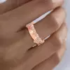 Nature-inspired Snow Cluster Polished Wedding Band