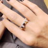 Nature-inspired Snow Cluster Polished Wedding Band