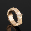 Nature-inspired Snow Cluster Polished Wedding Band