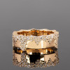 Nature-inspired Snow Cluster Polished Wedding Band