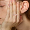 Nature-inspired Snow Cluster Polished Wedding Band