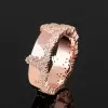 Nature-inspired Snow Cluster Polished Wedding Band