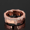 Nature-inspired Snow Cluster Polished Wedding Band