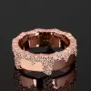 Nature-inspired Snow Cluster Polished Wedding Band