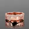 Nature-inspired Snow Cluster Polished Wedding Band