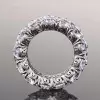 10ctw Round and Marquise Cut Three-Row Bold Wedding Band