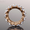 10ctw Round and Marquise Cut Three-Row Bold Wedding Band