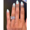 9ct Radiant Cut White Sapphire High Profile Engagement Ring