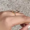 3ct Pear Cut Curved Shank Modern Simple Engagement Ring