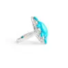 6ct Pear Cut Turquoise Vintage Halo Cocktail Ring