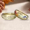 Flush Set Cluster Multicolor Sapphire Rainbow Ring